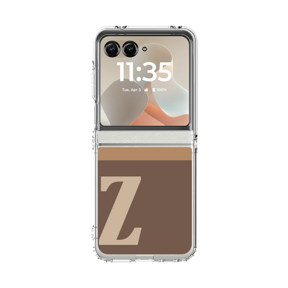 クリアケース［ オリジナル - initial two tone - Z brown ］
