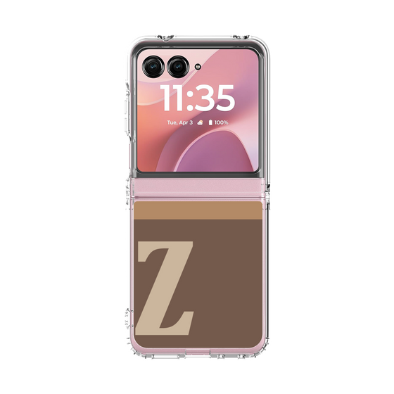 クリアケース［ オリジナル - initial two tone - Z brown ］
