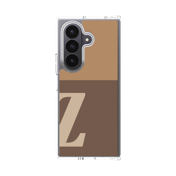 クリアケース［ オリジナル - initial two tone - Z brown ］