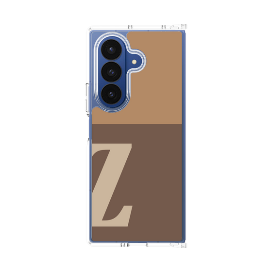 クリアケース［ オリジナル - initial two tone - Z brown ］