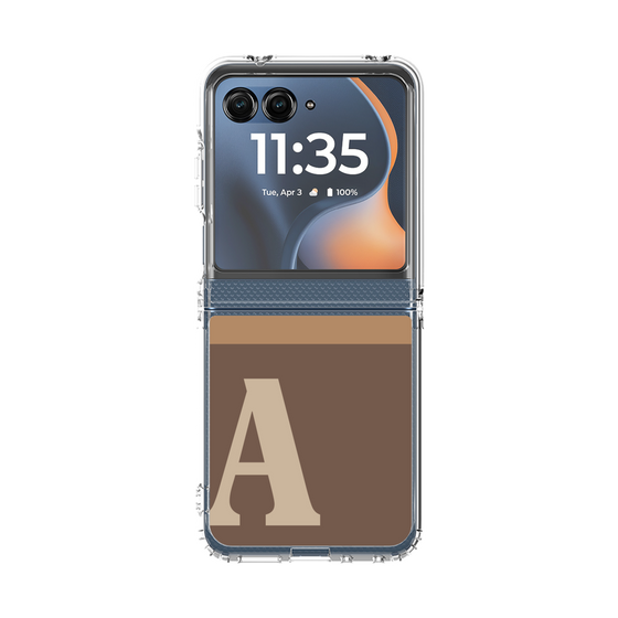 クリアケース［ オリジナル - initial two tone - A brown ］