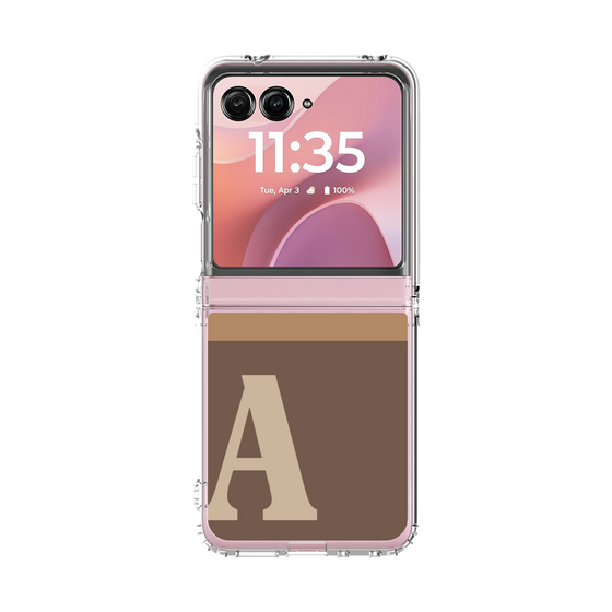 クリアケース［ オリジナル - initial two tone - A brown ］