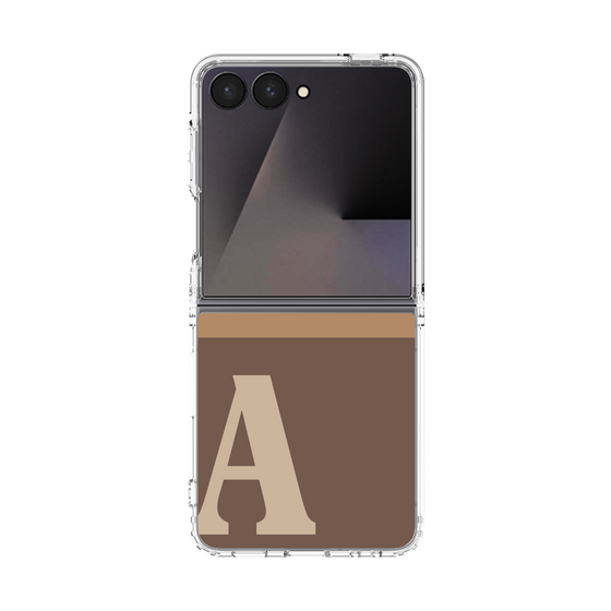 クリアケース［ オリジナル - initial two tone - A brown ］