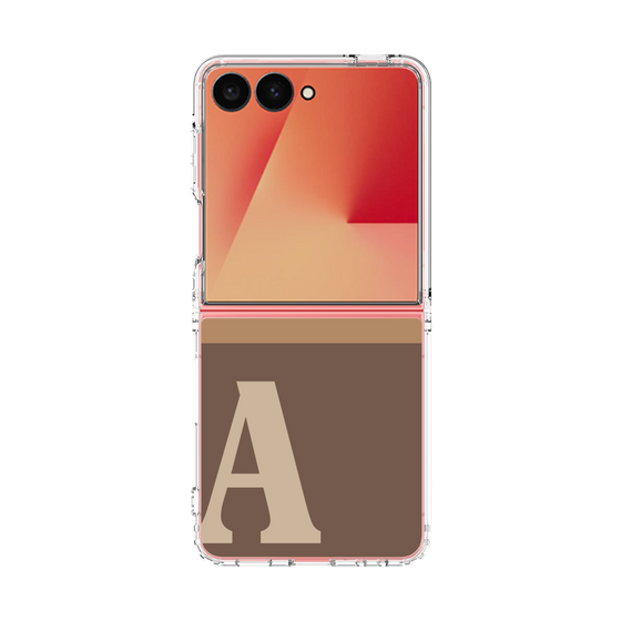 クリアケース［ オリジナル - initial two tone - A brown ］