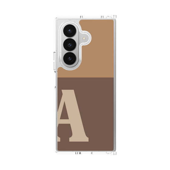 クリアケース［ オリジナル - initial two tone - A brown ］