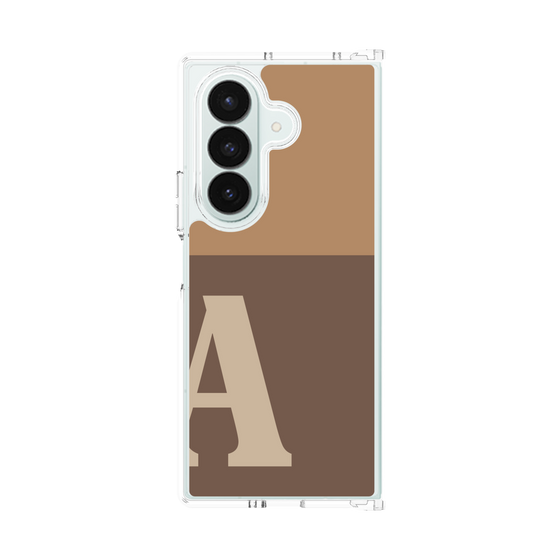 クリアケース［ オリジナル - initial two tone - A brown ］