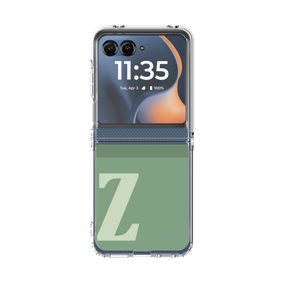 クリアケース［ オリジナル - initial two tone - Z green ］
