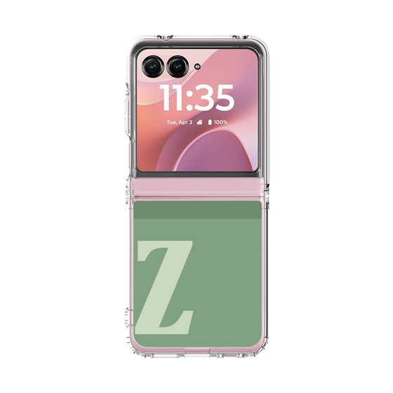 クリアケース［ オリジナル - initial two tone - Z green ］