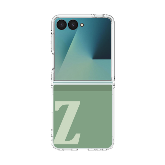 クリアケース［ オリジナル - initial two tone - Z green ］