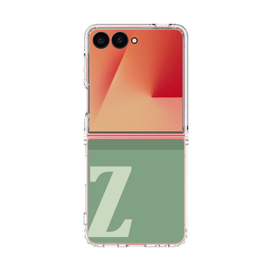 クリアケース［ オリジナル - initial two tone - Z green ］