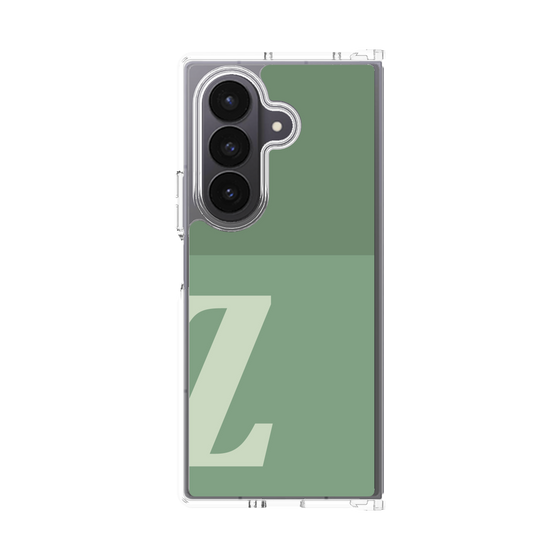 クリアケース［ オリジナル - initial two tone - Z green ］