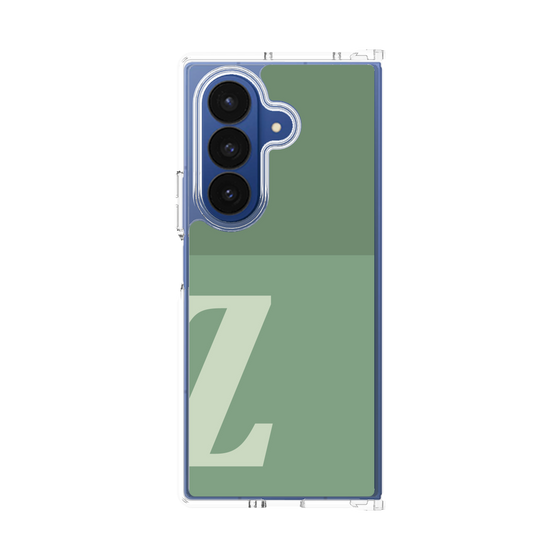 クリアケース［ オリジナル - initial two tone - Z green ］