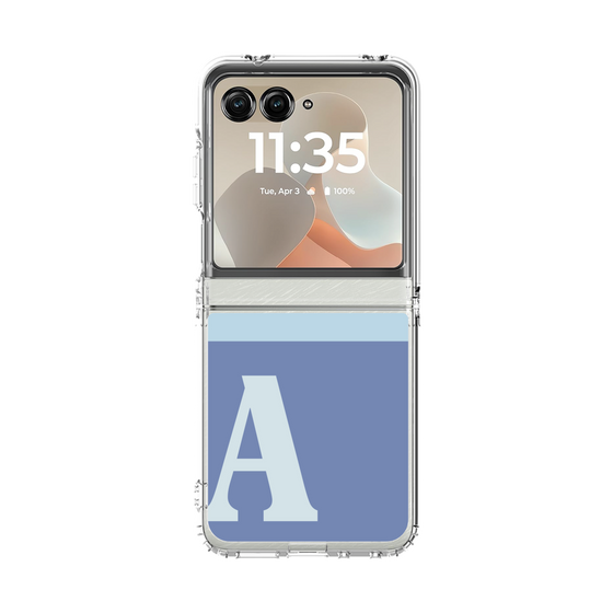 クリアケース［ オリジナル - initial two tone - A blue ］