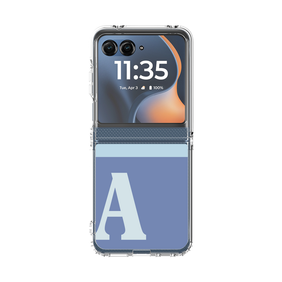 クリアケース［ オリジナル - initial two tone - A blue ］