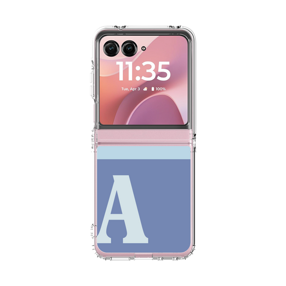 クリアケース［ オリジナル - initial two tone - A blue ］