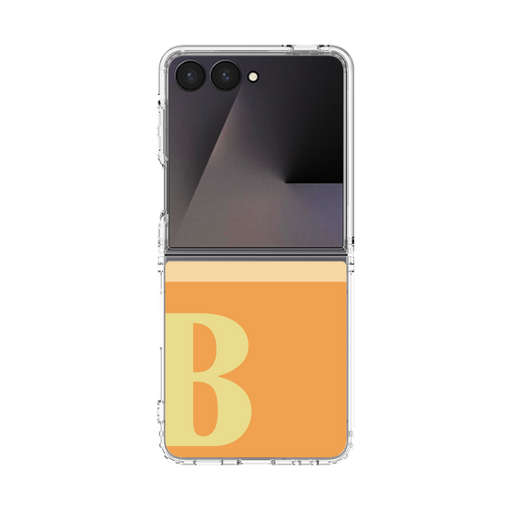 クリアケース［ オリジナル - initial two tone - B orange ］