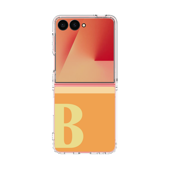 クリアケース［ オリジナル - initial two tone - B orange ］