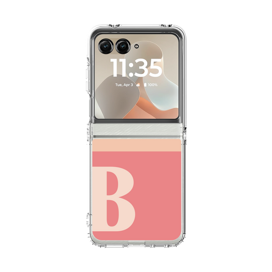 クリアケース［ オリジナル - initial two tone - B pink ］