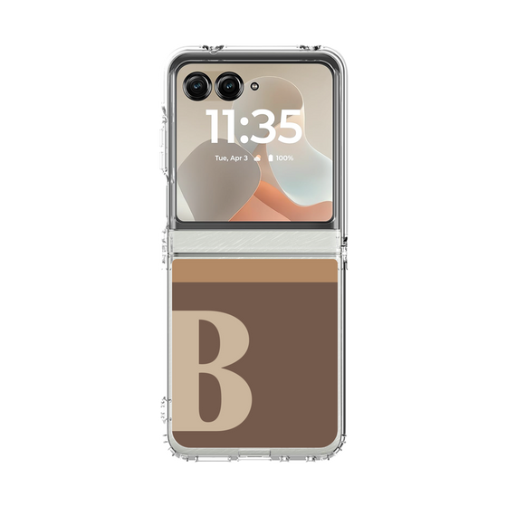 クリアケース［ オリジナル - initial two tone - B brown ］