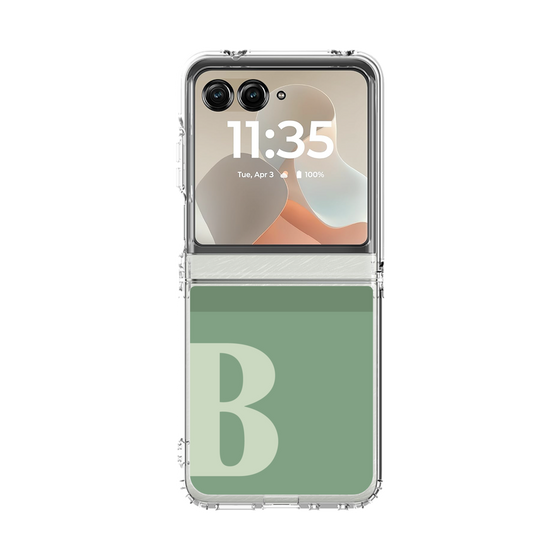 クリアケース［ オリジナル - initial two tone - B green ］