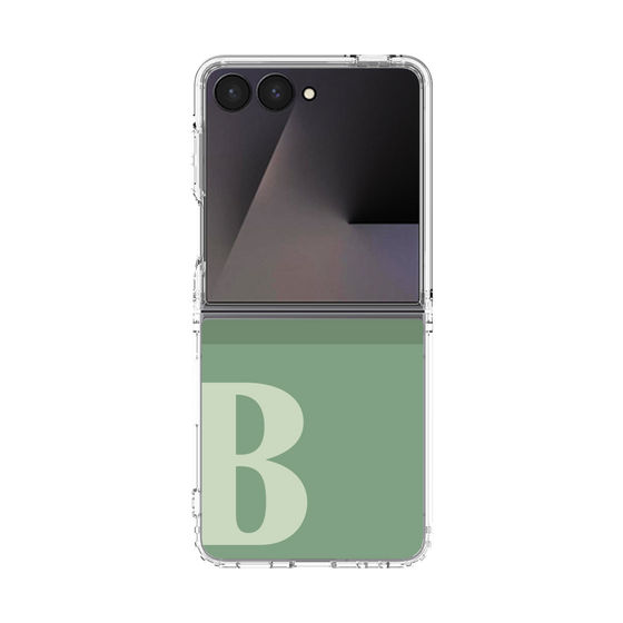 クリアケース［ オリジナル - initial two tone - B green ］