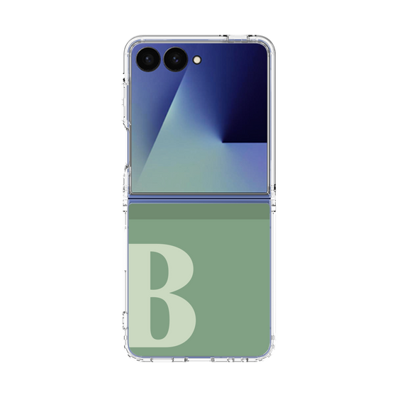 クリアケース［ オリジナル - initial two tone - B green ］