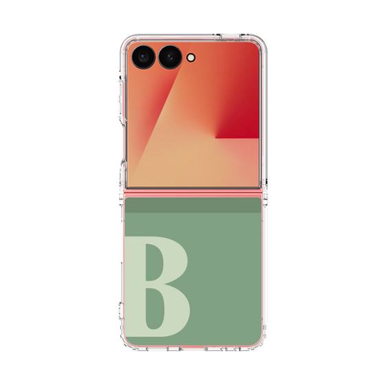 クリアケース［ オリジナル - initial two tone - B green ］