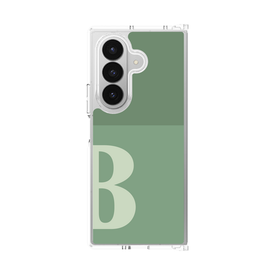 クリアケース［ オリジナル - initial two tone - B green ］