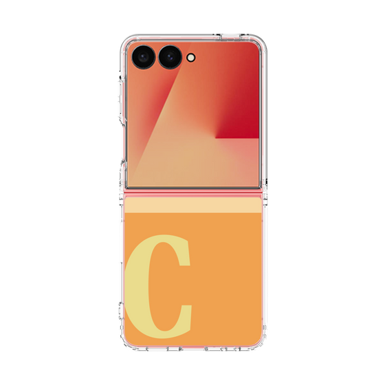クリアケース［ オリジナル - initial two tone - C orange ］