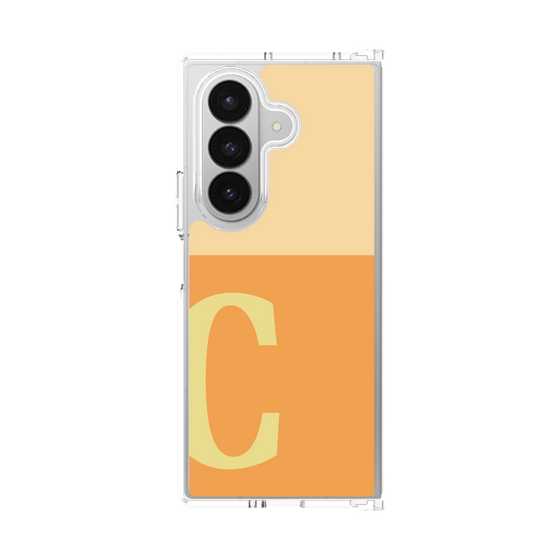 クリアケース［ オリジナル - initial two tone - C orange ］