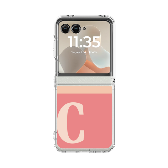 クリアケース［ オリジナル - initial two tone - C pink ］