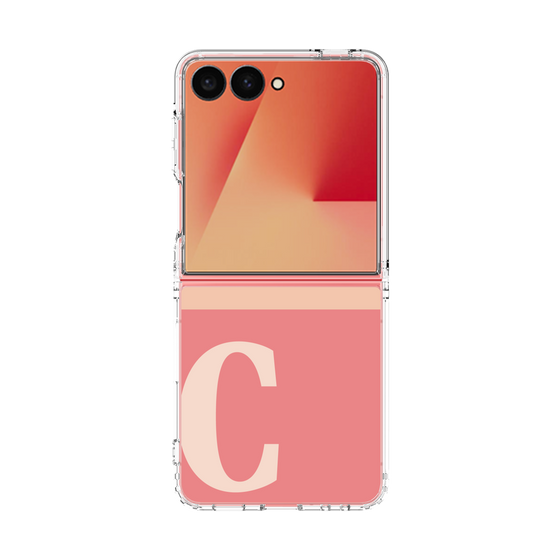 クリアケース［ オリジナル - initial two tone - C pink ］