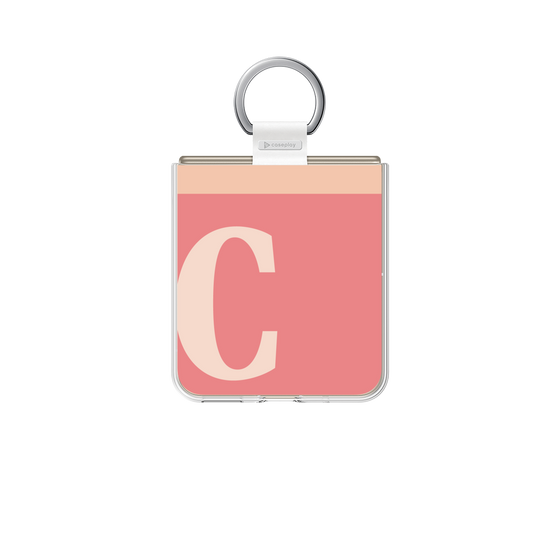 クリアケース［ オリジナル - initial two tone - C pink ］