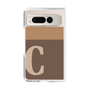 クリアケース［ オリジナル - initial two tone - C brown ］