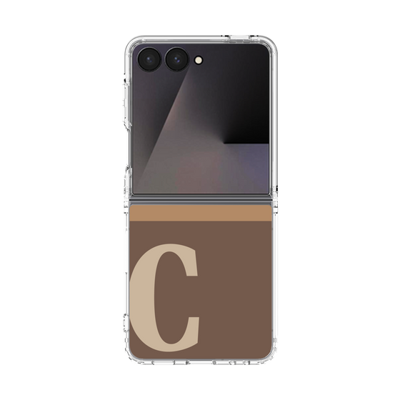 クリアケース［ オリジナル - initial two tone - C brown ］