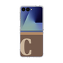 クリアケース［ オリジナル - initial two tone - C brown ］