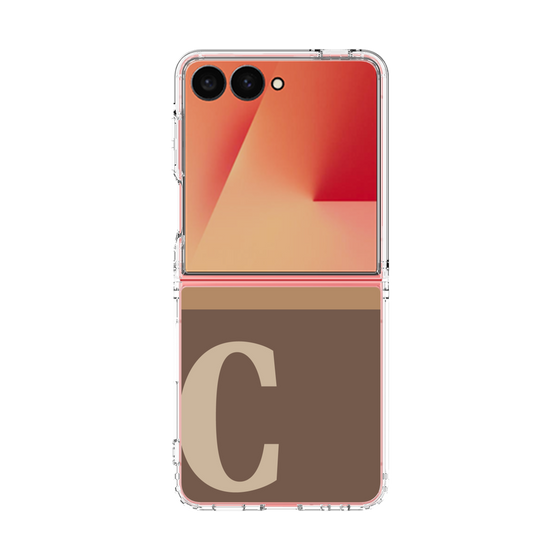 クリアケース［ オリジナル - initial two tone - C brown ］