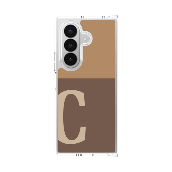 クリアケース［ オリジナル - initial two tone - C brown ］