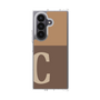 クリアケース［ オリジナル - initial two tone - C brown ］
