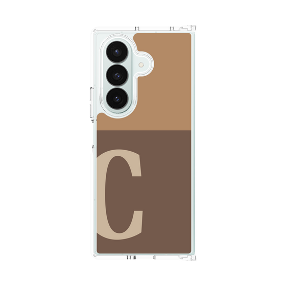 クリアケース［ オリジナル - initial two tone - C brown ］