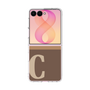 クリアケース［ オリジナル - initial two tone - C brown ］