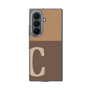 クリアケース［ オリジナル - initial two tone - C brown ］