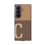 クリアケース［ オリジナル - initial two tone - C brown ］