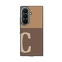 クリアケース［ オリジナル - initial two tone - C brown ］