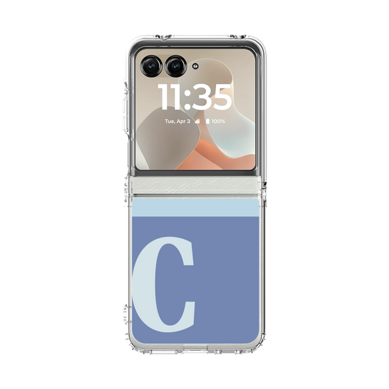 クリアケース［ オリジナル - initial two tone - C blue ］