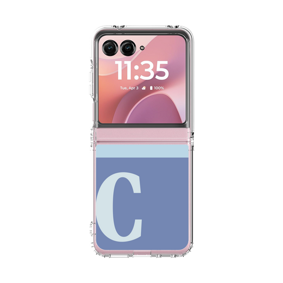 クリアケース［ オリジナル - initial two tone - C blue ］