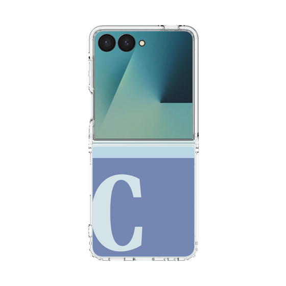クリアケース［ オリジナル - initial two tone - C blue ］