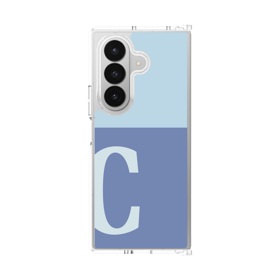 クリアケース［ オリジナル - initial two tone - C blue ］