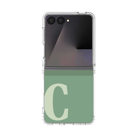 クリアケース［ オリジナル - initial two tone - C green ］