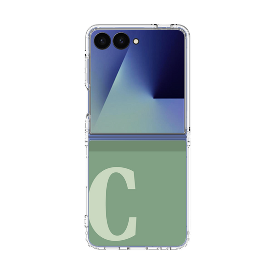 クリアケース［ オリジナル - initial two tone - C green ］